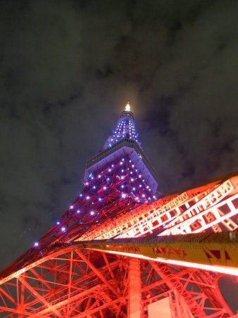 女性に対する暴力撤廃 東京タワー　パープルイメージ特別ダイヤモンドヴェール