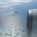 機窓から見る天売島・焼尻島