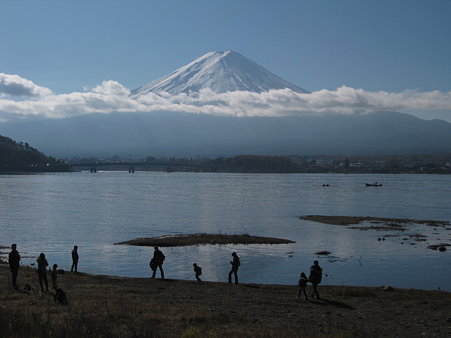河口湖から望む富士山