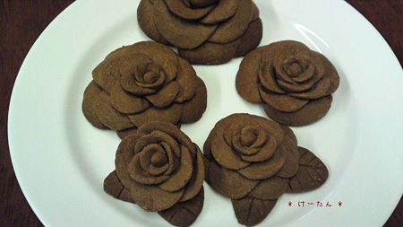 バラの花のクッキー