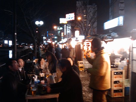 2010年2月19日深夜 博多中洲屋台 風景